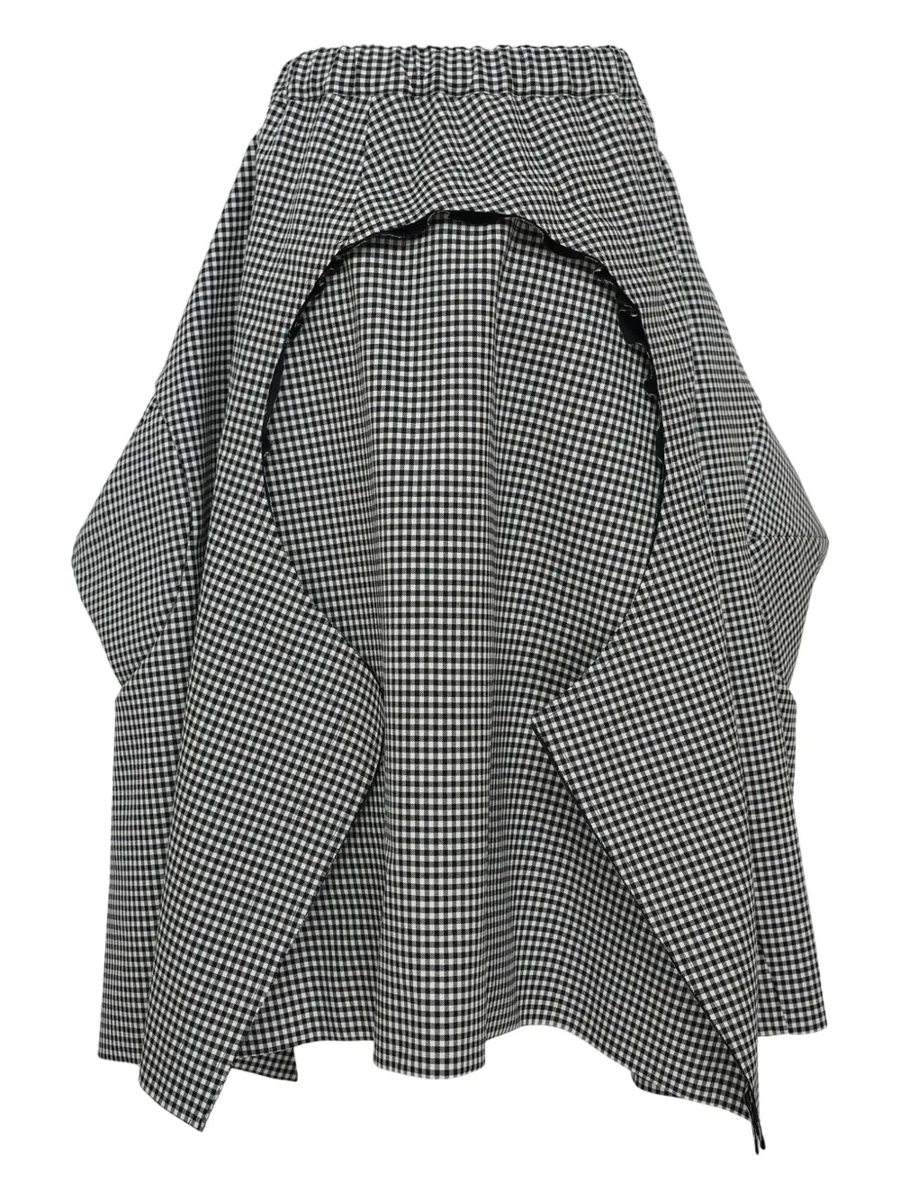Comme Des Garçons gingham-check skirt - Zwart