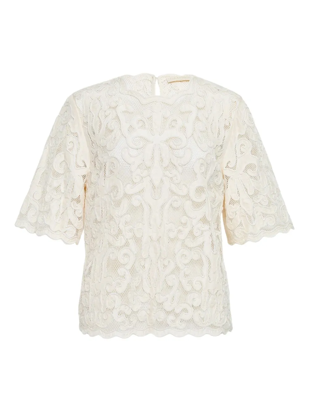 Ulla Johnson Short-sleeve Blouse In Metallic