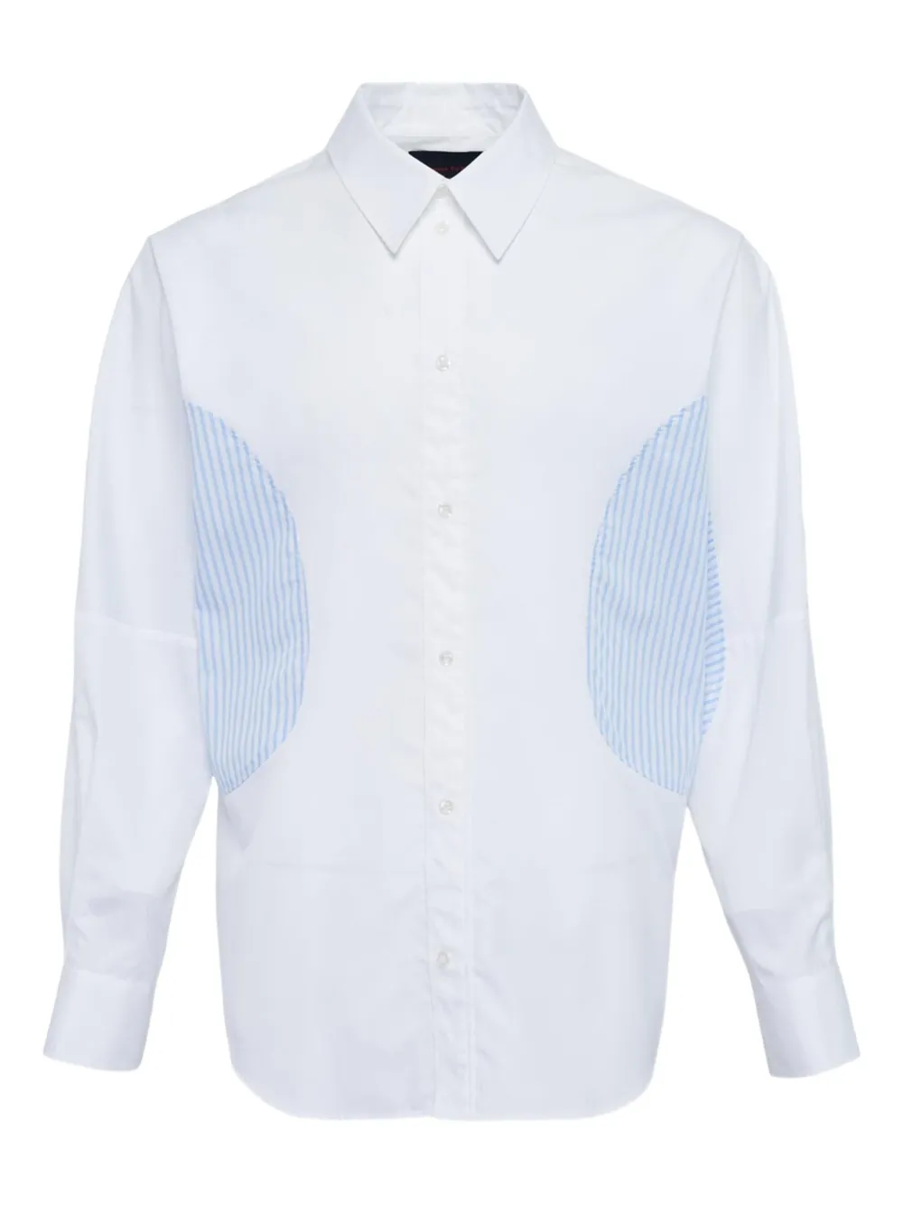 Simone Rocha Relaxed Fit Patchwork Egg Cotton Poplin Button-up Shirt In White