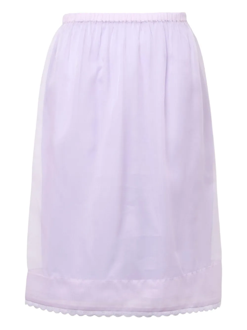 N°21 Elastic-waist Silk Midi Skirt In Purple