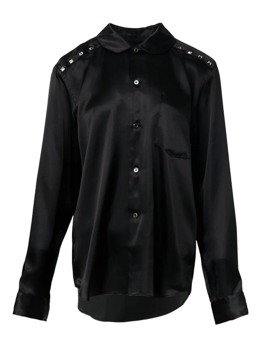 Black Comme Des Garçons Studs Long-sleeve Shirt In Black
