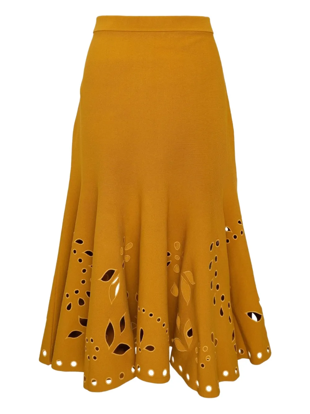 Ulla Johnson Fiorella cutout-detail midi skirt - Geel