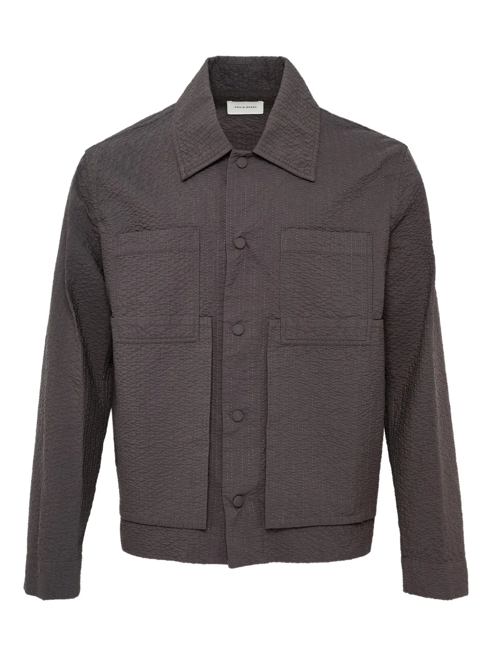Craig Green embroidered linestitch worker jacket | Grey | Image 1