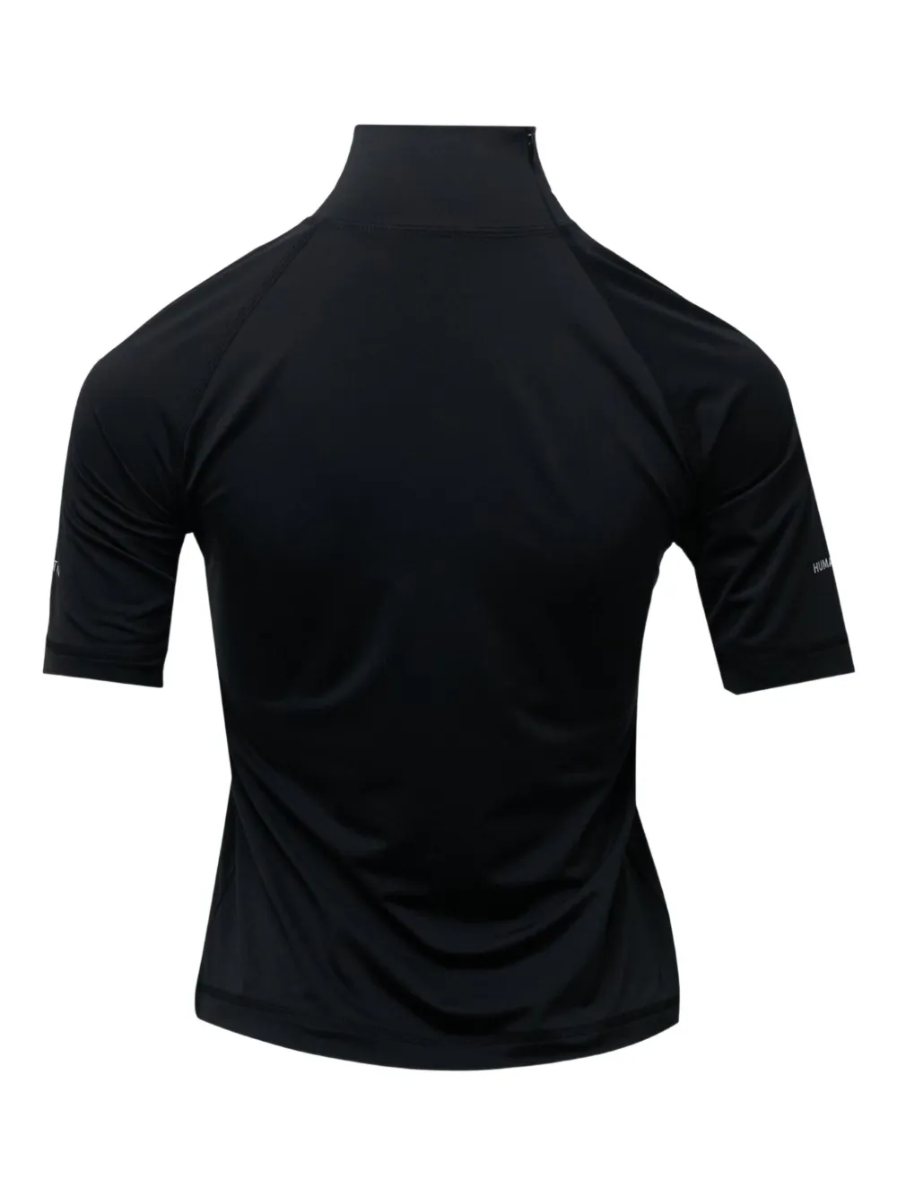 Pushbutton High-neck Top In Black