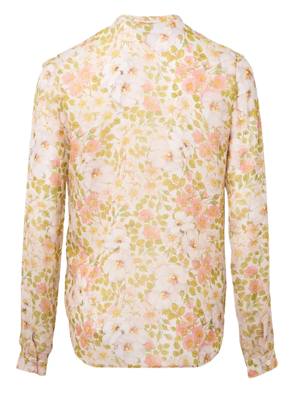 Giambattista Valli Georgette ruffled blouse - Roze