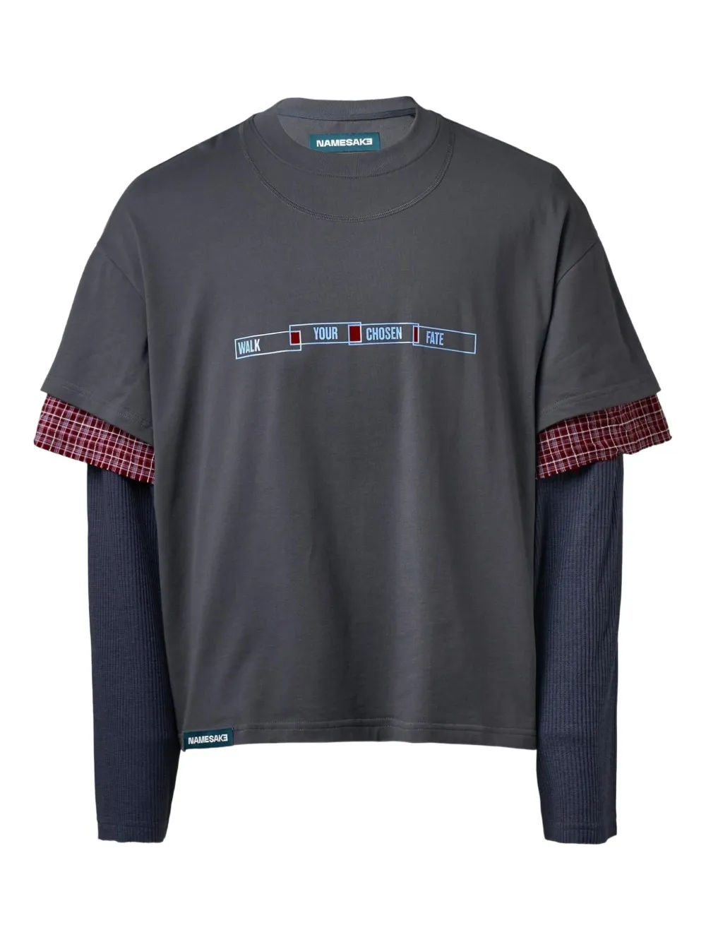 NAMESAKE Chuck layered T-shirt | Grey | Image 1