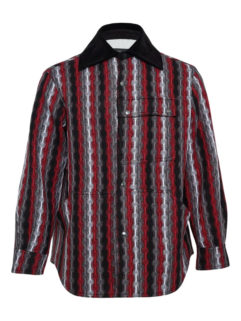 Andersson Bell striped knitted shirt | Red | Image 1