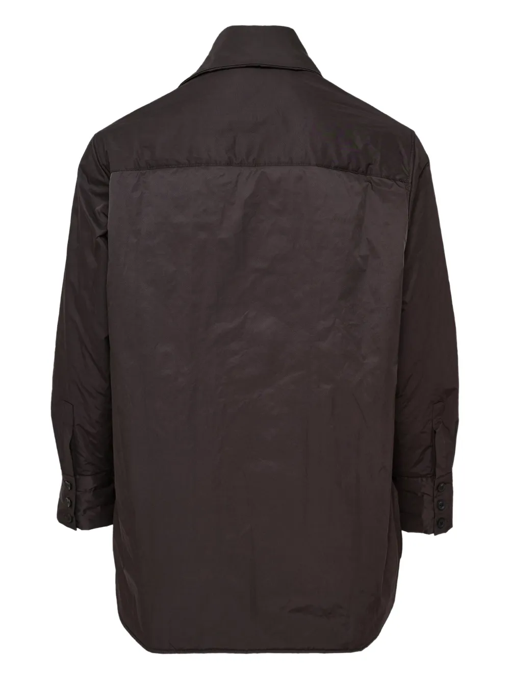 Yohji Yamamoto stole-detail padded shirt - Zwart