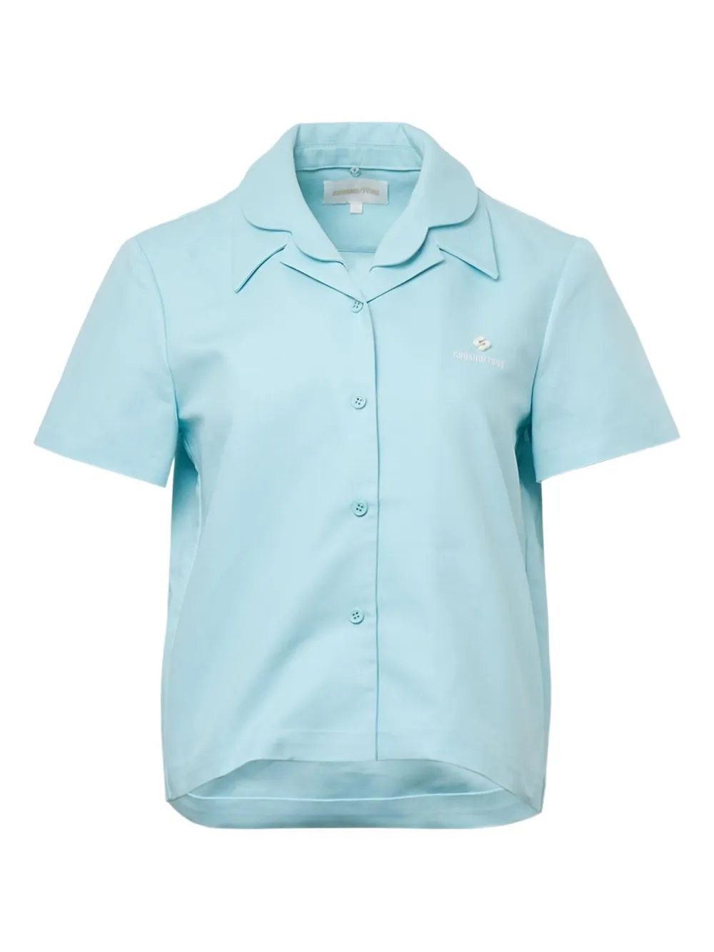 Shushu-tong Double Layered Collar Shirt In Blue