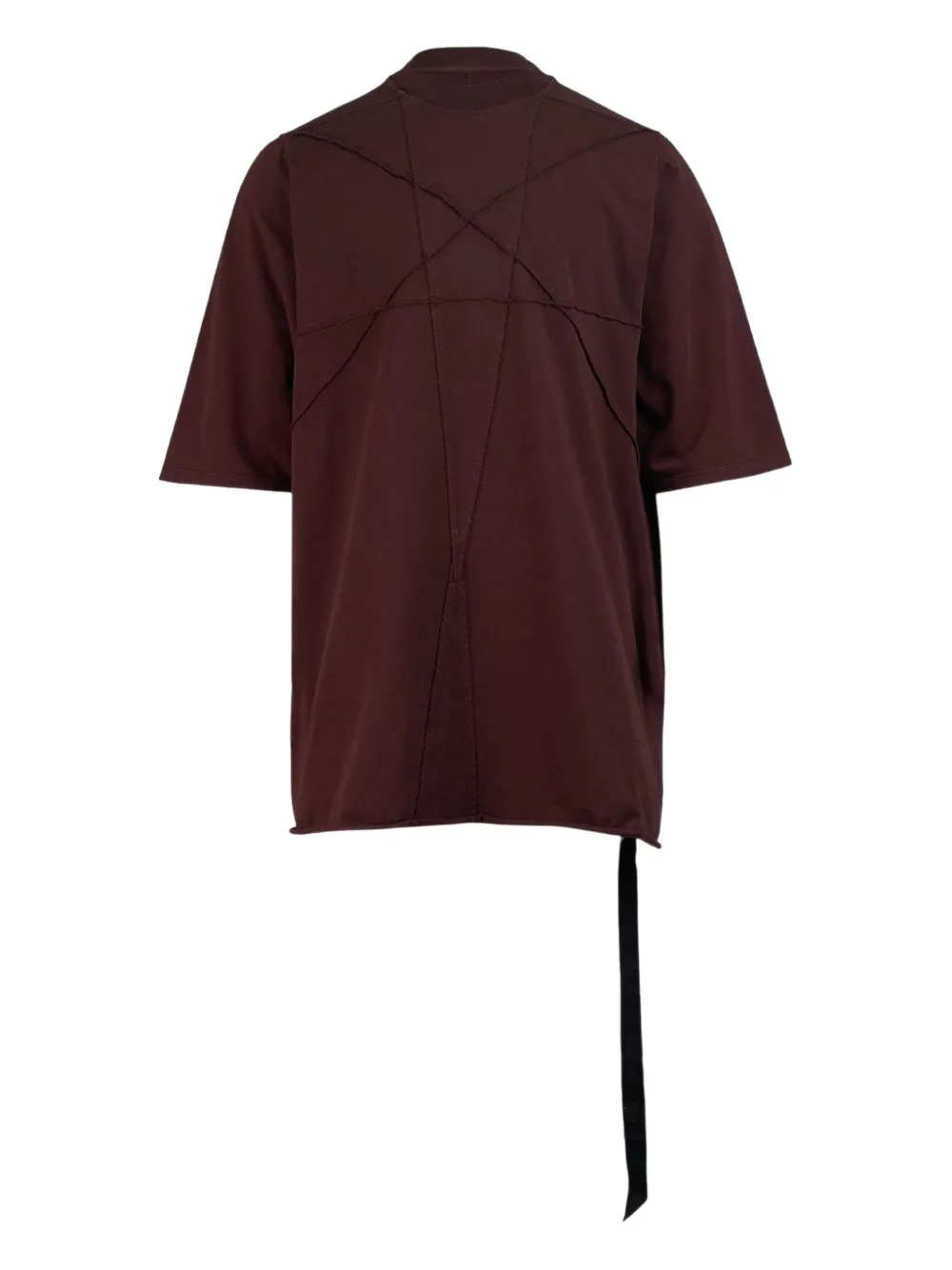 Rick Owens Drkshdw Stitched-details T-shirt In Red