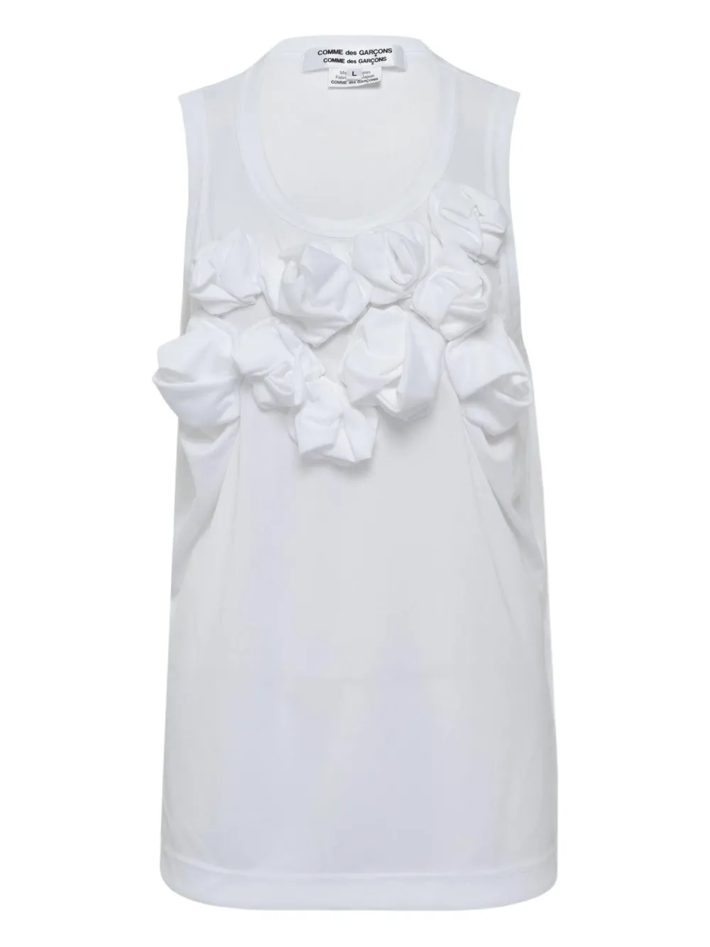 Comme Des Garçons Appliqué-detail Tank Top In White