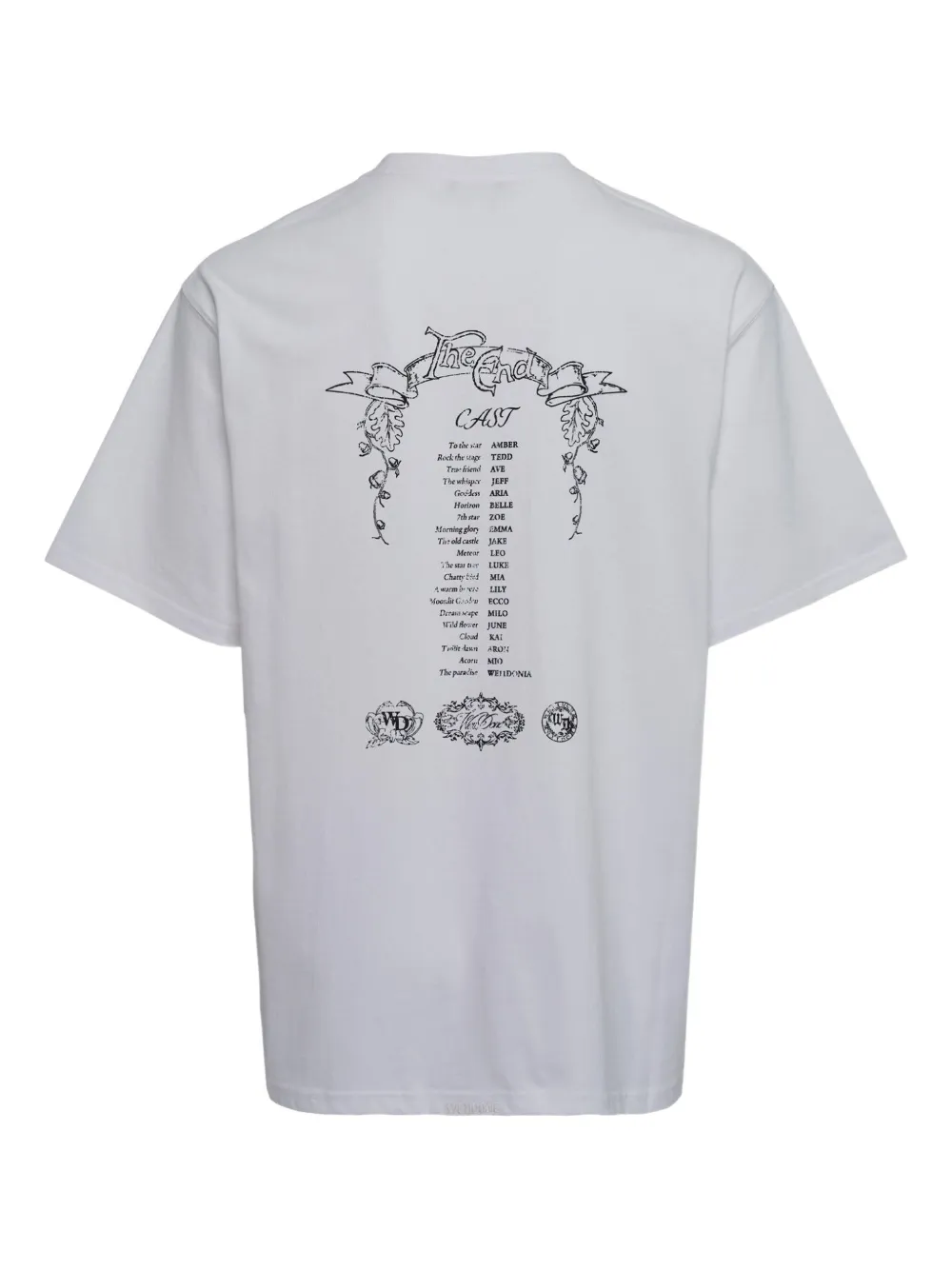 We11 Done Ending Credit T-shirt In Gray