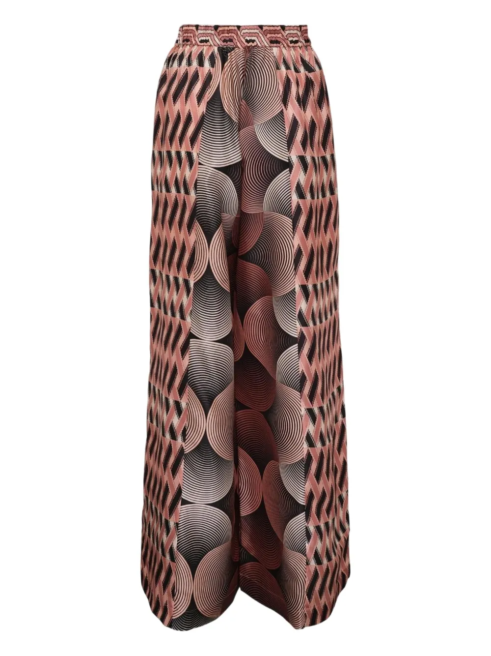 Biyan printed elasticated-waist trousers - Roze
