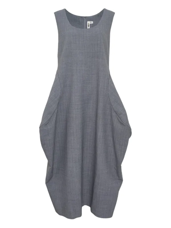 Comme des Garçons Pinstripe Flared Dress in Grey