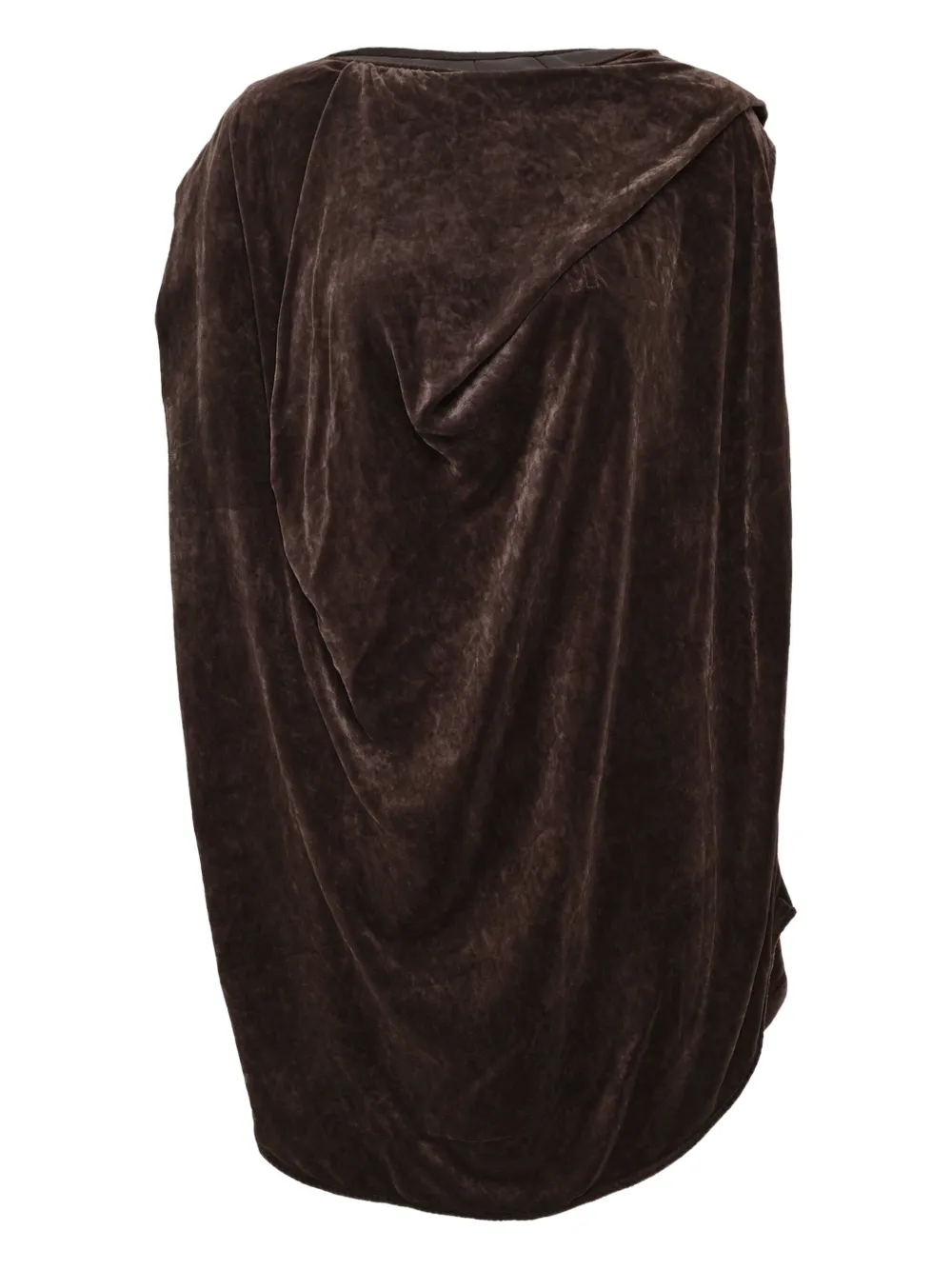 Rick Owens Nouveau Velvet Top In Brown