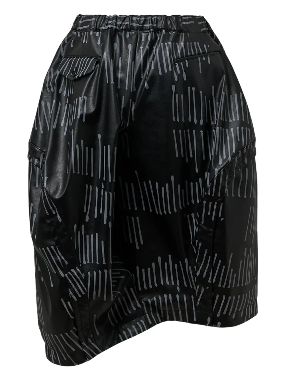 Black Comme Des Garçons Pagowski Print Midi Skirt In Multi