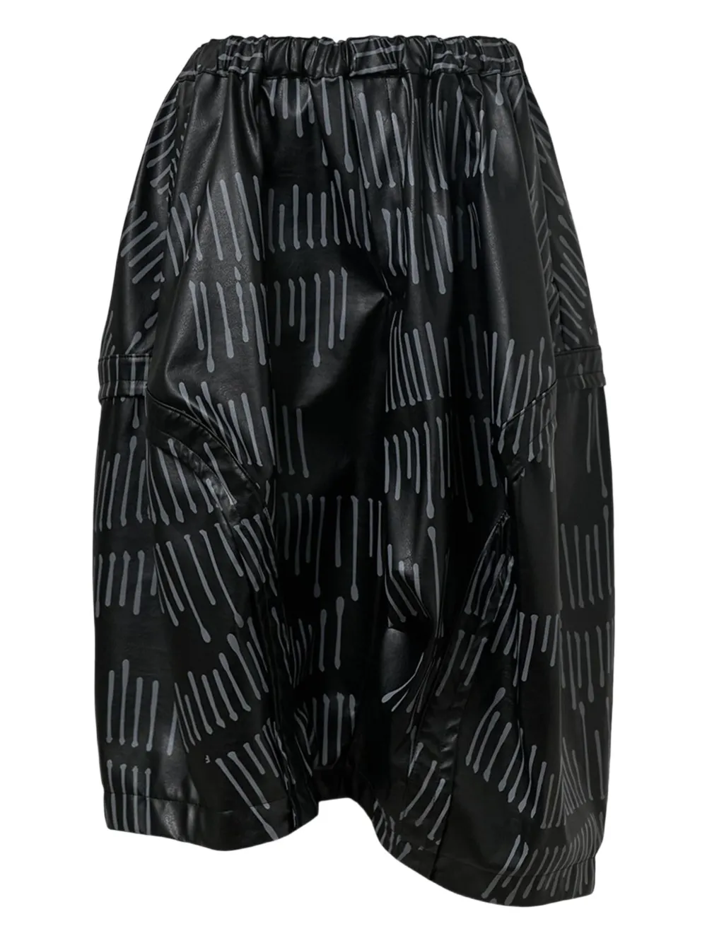 Black Comme Des Garçons Pagowski Print Midi Skirt In Multi