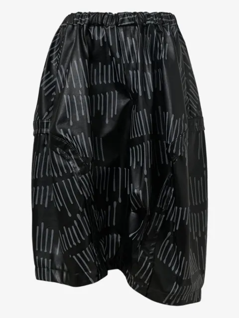Black Comme Des Garçons Pagowski print midi skirt