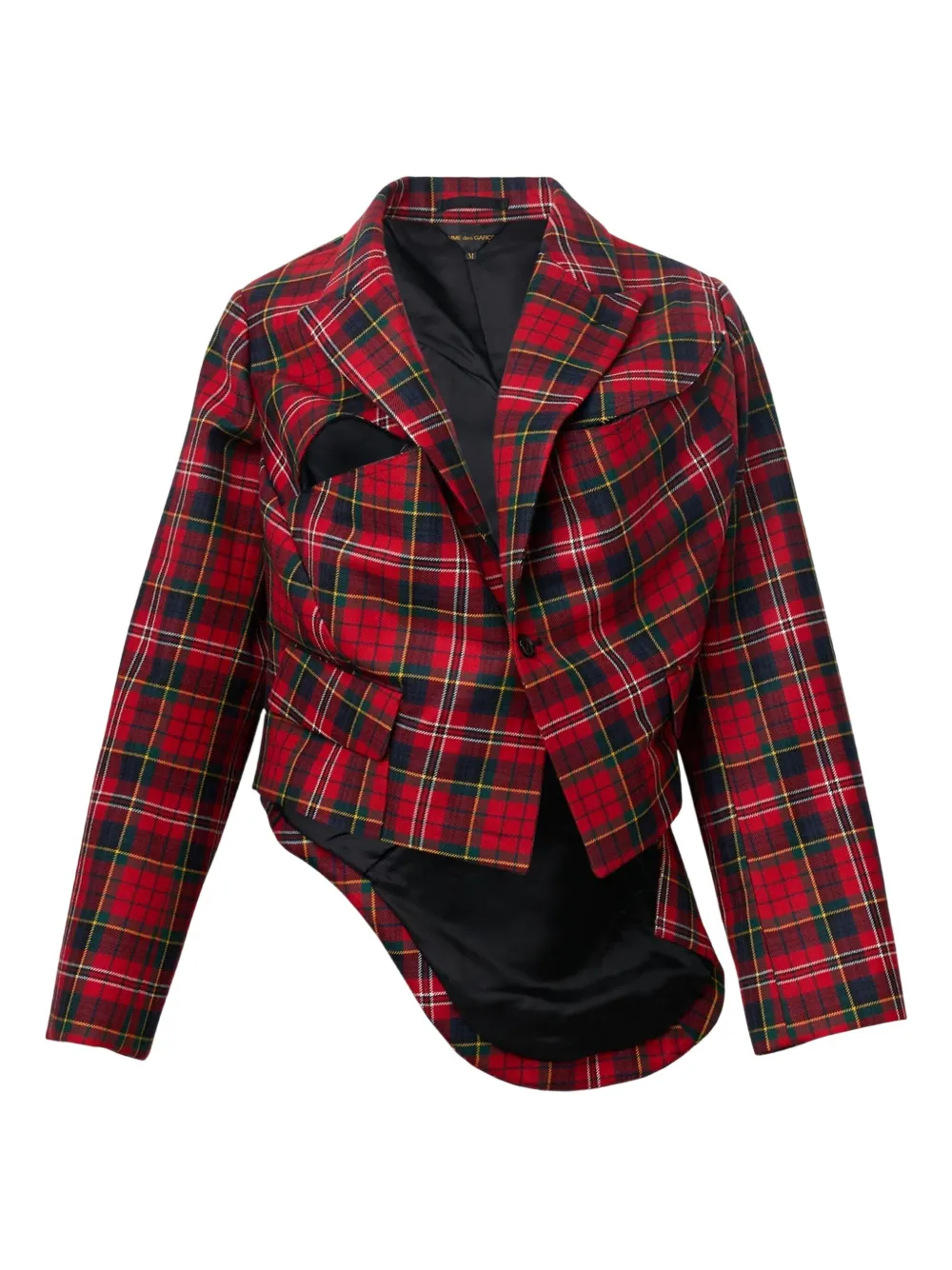 Comme Des Garçons  check-pattern jacket | Red | Image 1