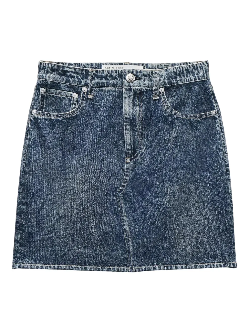 Rag & Bone Miramar Front Pocket Mini Skirt In Blue
