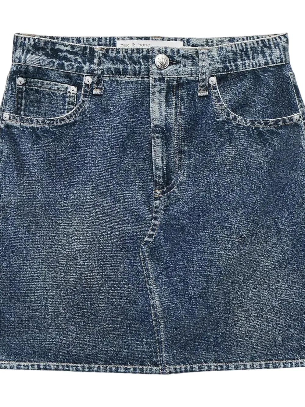 Rag & Bone Miramar Front Pocket Mini Skirt In Blue