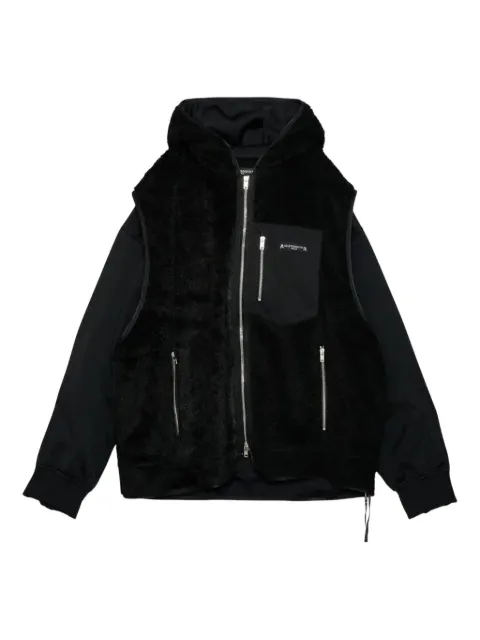 Mastermind Japan layered hooded jacket