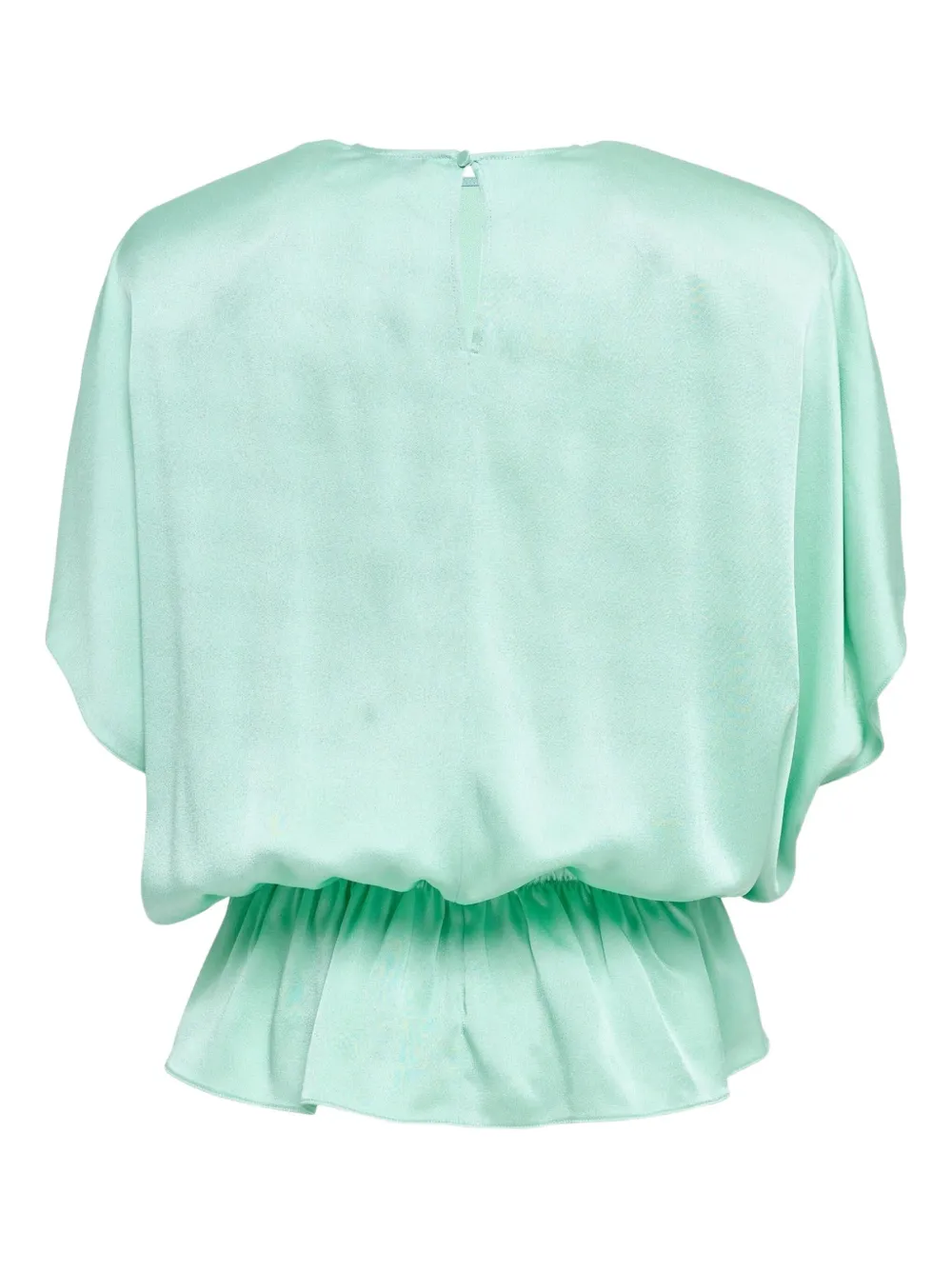 Stella McCartney elasticated satin blouse - Groen