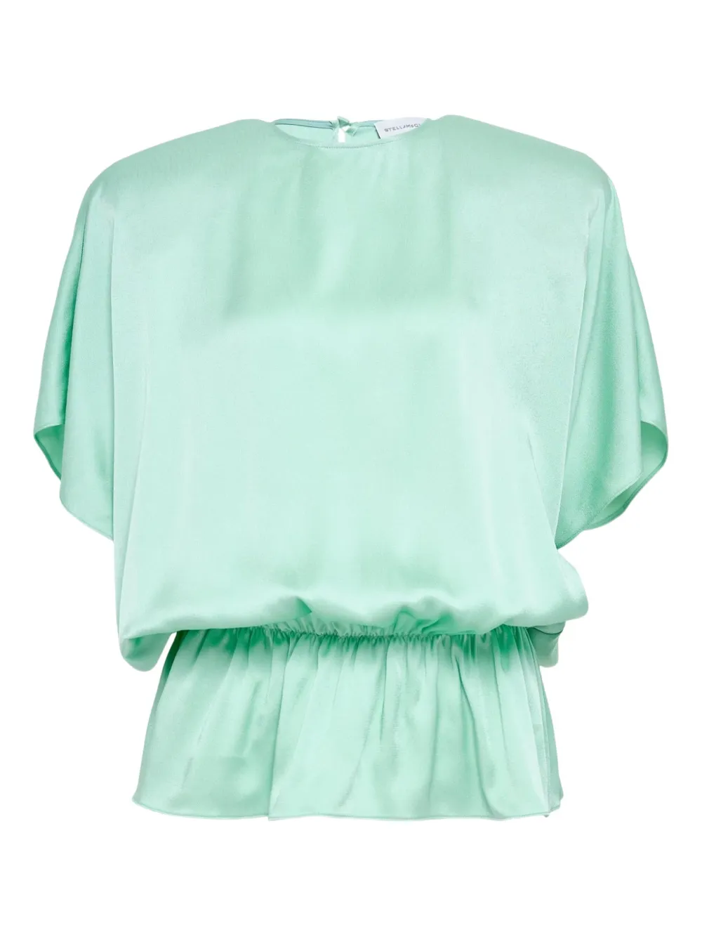 Stella McCartney blusa satinada con diseño elástico | verde | Image 1