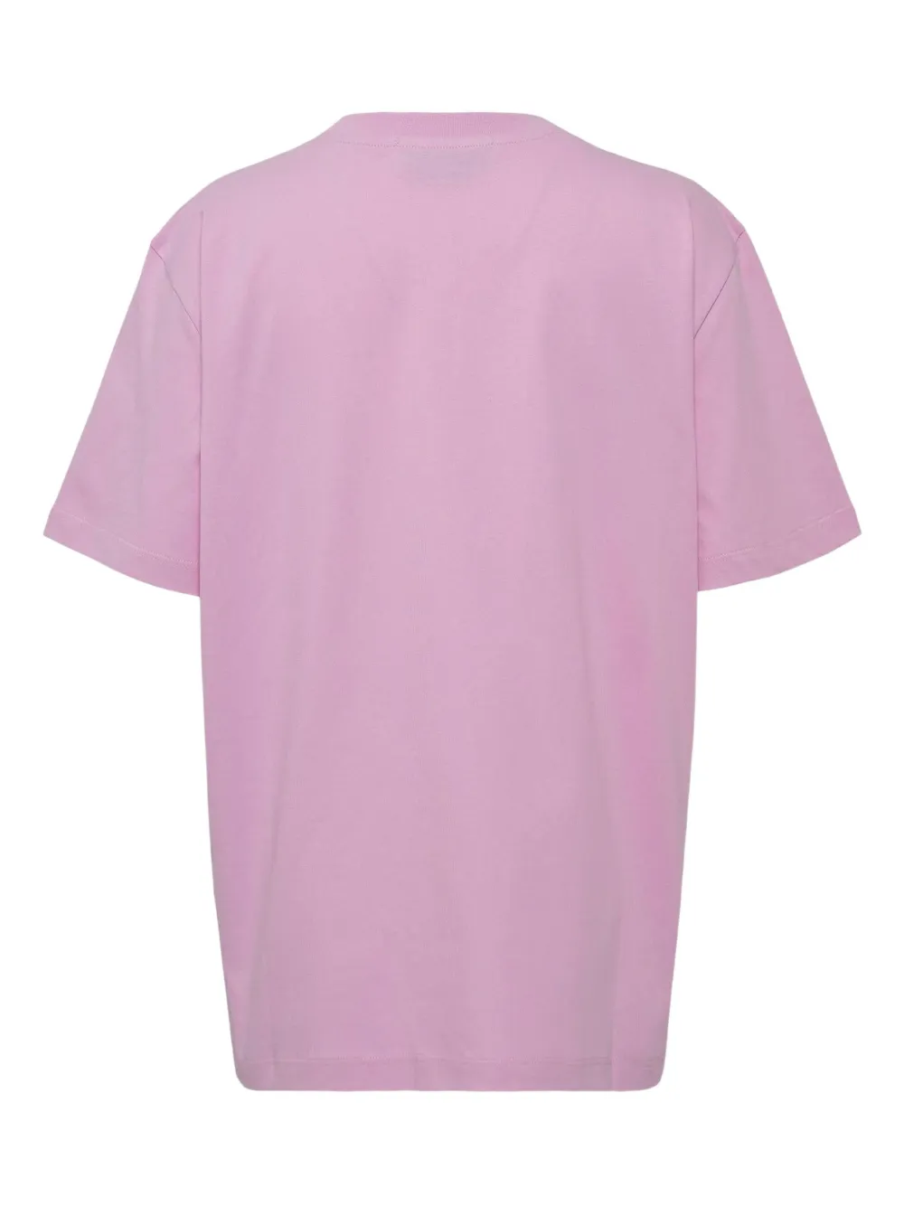 Msgm Logo-embroidered T-shirt In Pink