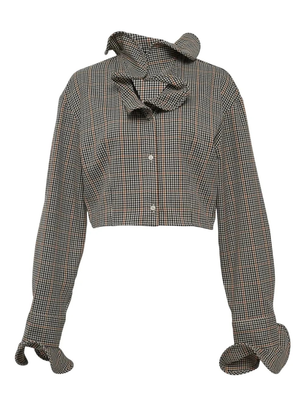 MSGM Blusa con ruches - Marrone