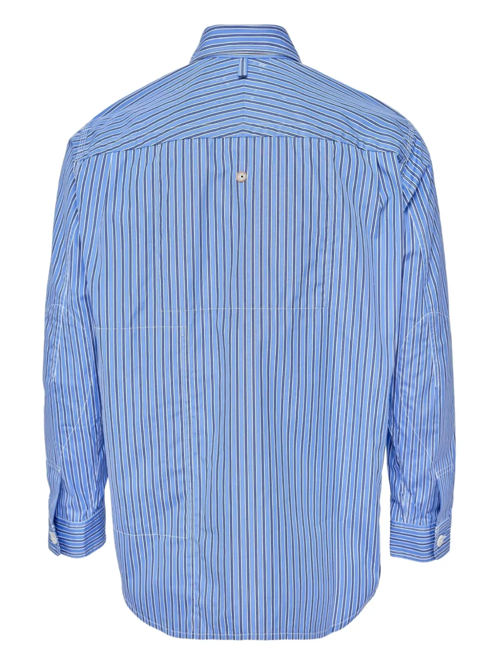 Junya Watanabe MAN striped cotton shirt - Blauw