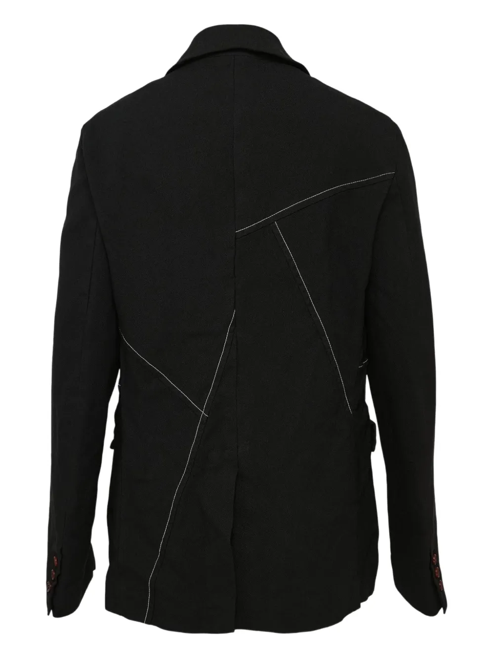 Black Comme Des Garçons Gabardine Trimmed Jacket In Black
