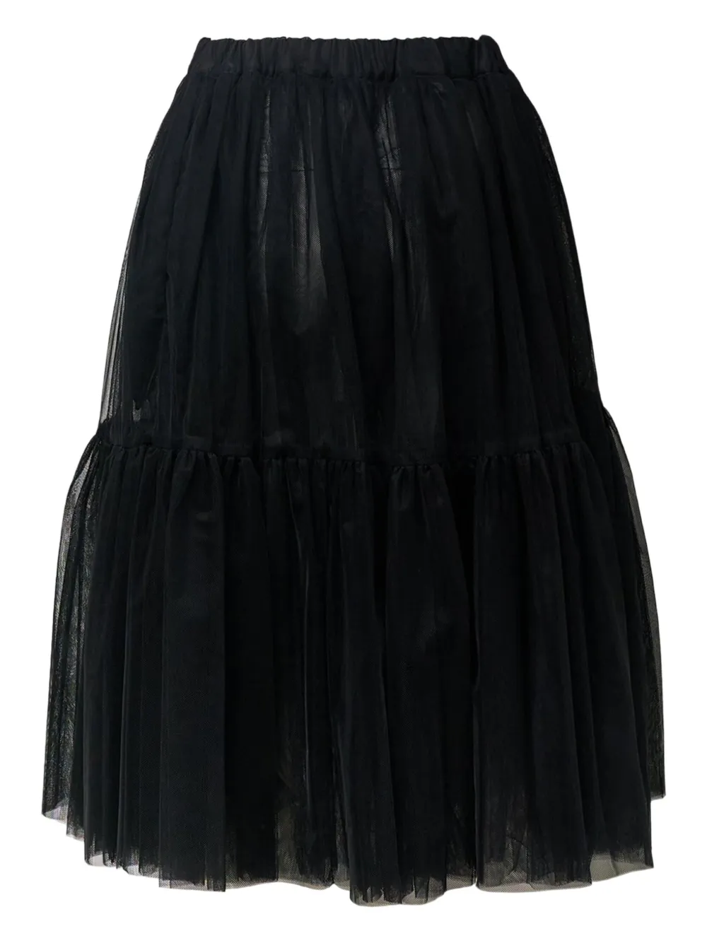 Comme Des Garcons Girl Teiban Nylon Midi Skirt In Black