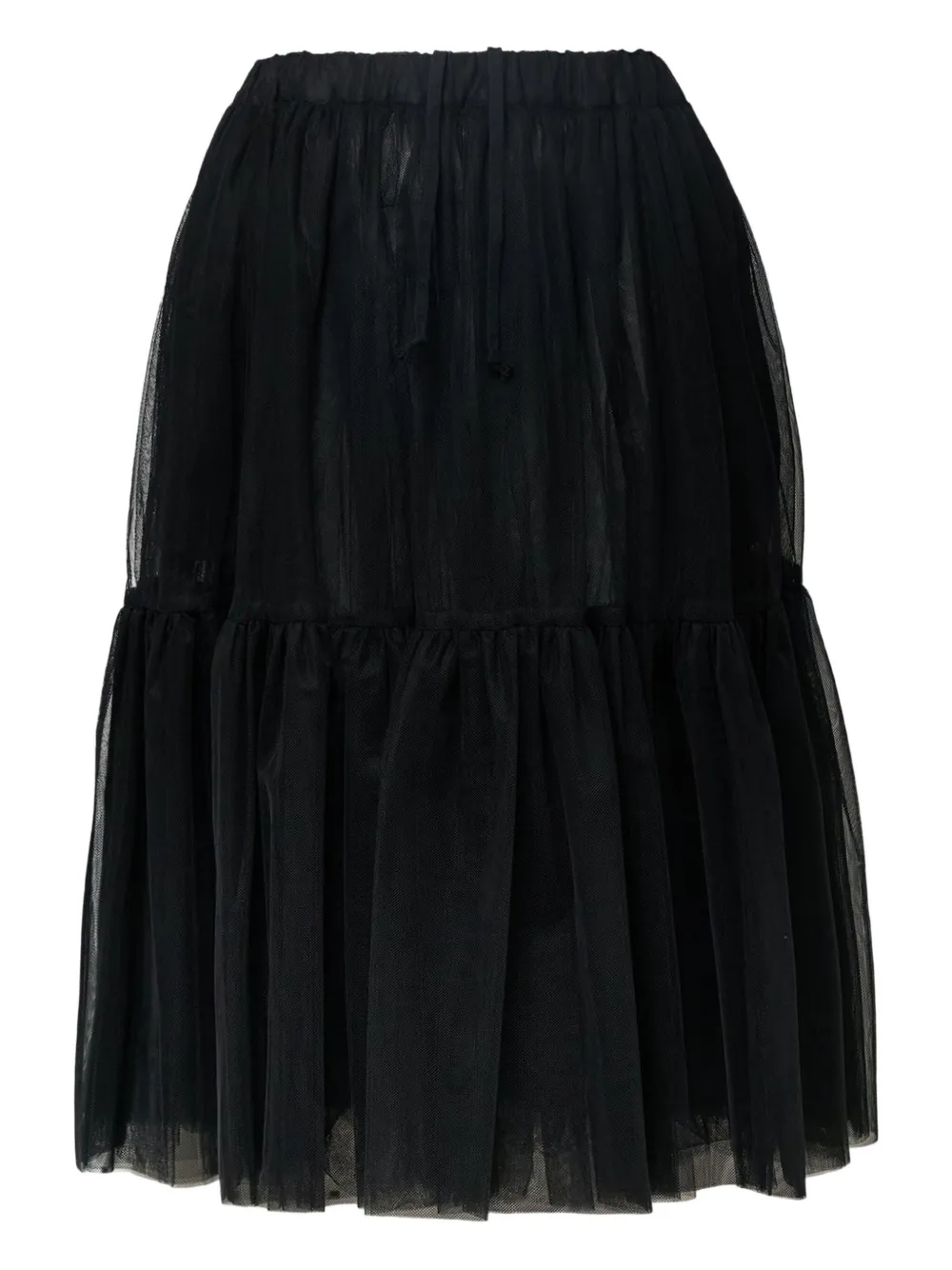 Comme Des Garcons Girl Teiban Nylon Midi Skirt In Black