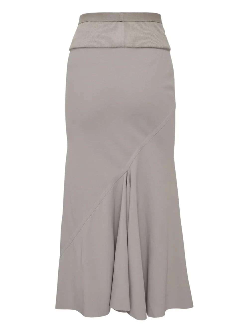 Rick Owens Calf Bias Midi Skirt In Gray