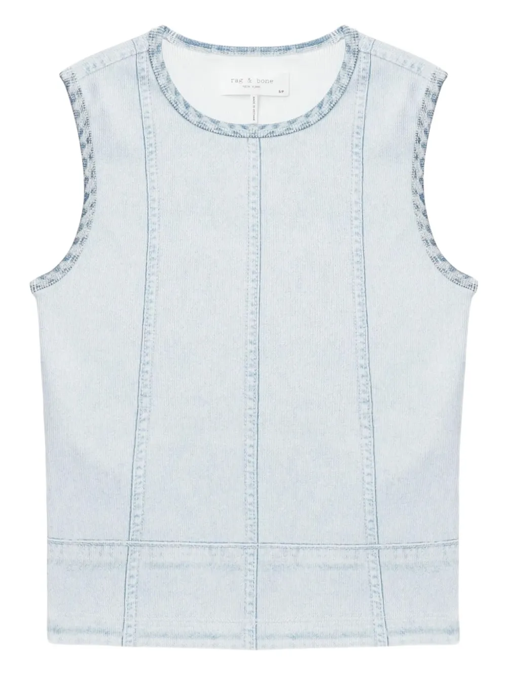 Rag & Bone Mirimar Printed Tank Top In Blue