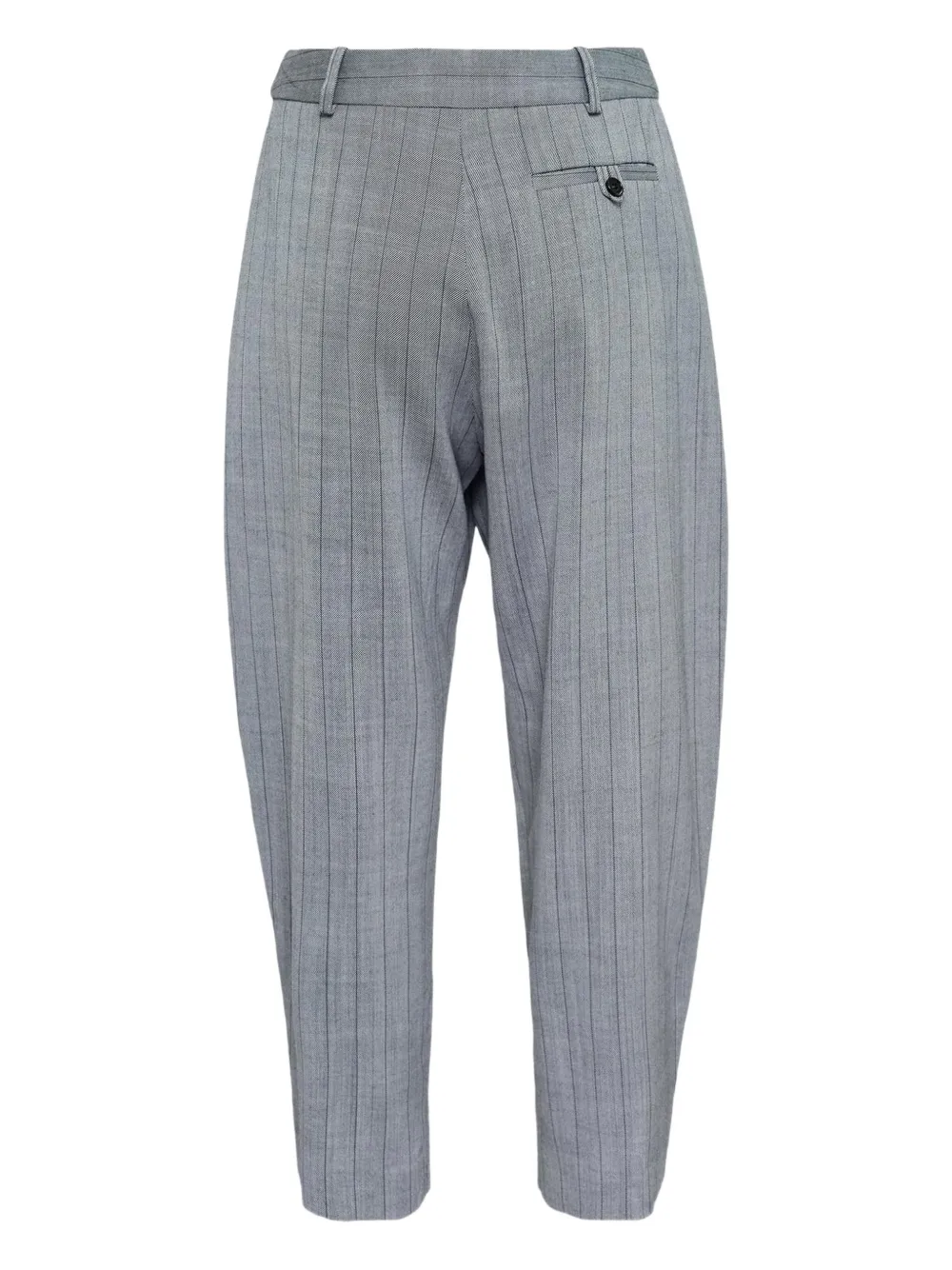 Stella Mccartney Pinstripe Pleated Trousers In Gray