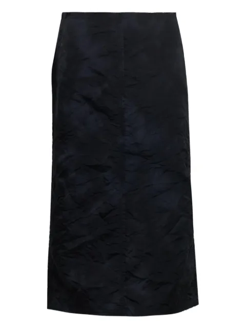 pushBUTTON zip-fastening midi skirt