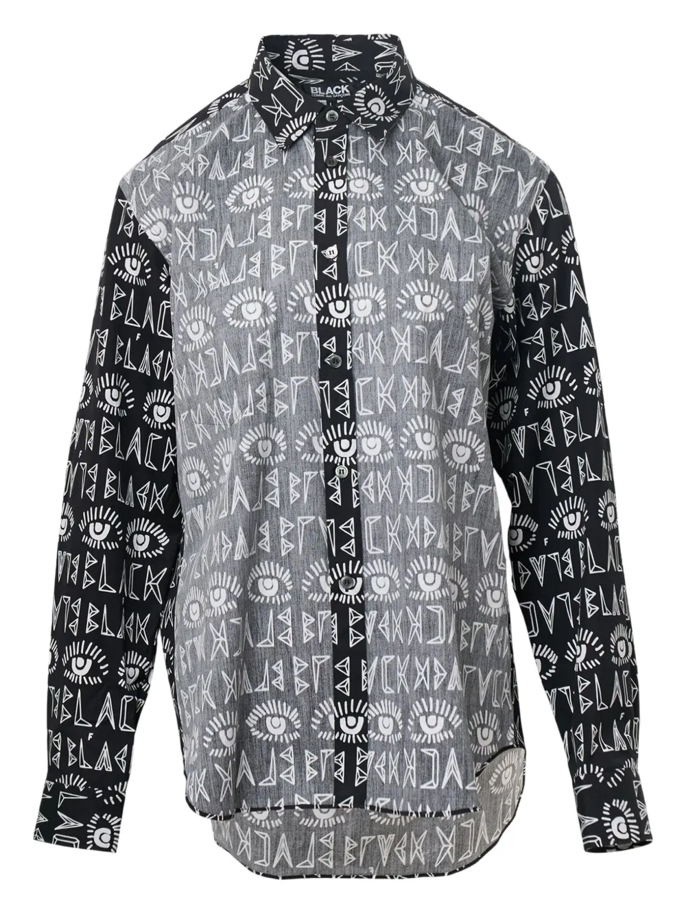 Black Comme Des Garçons Filip Pagowski Graphic-print Shirt In Black