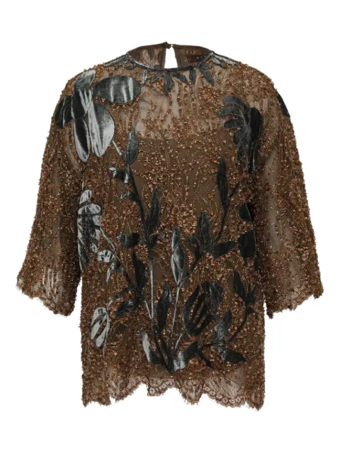 Biyan flower-embellishment blouse