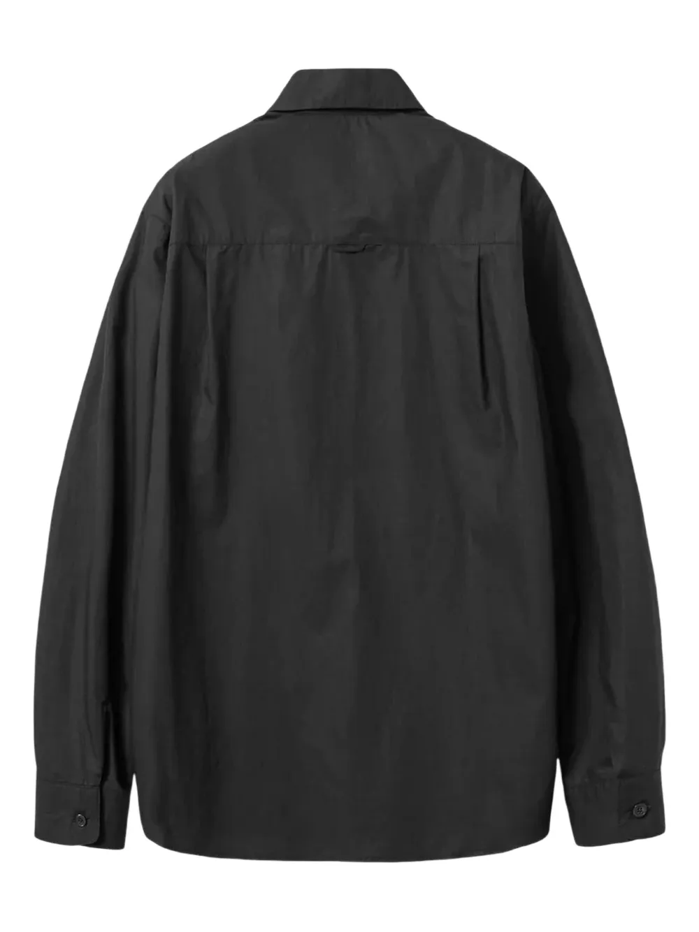 Post Archive Faction shirring-detail shirt - Zwart