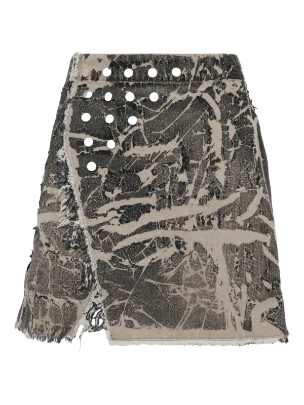 Rick Owens Drkshdw カーゴスカート 関税込! RICK OWENS DRKSHDW フリンジ デニムスカート (RICK OWENS