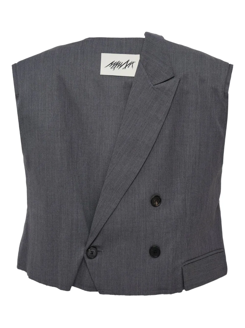 Mmam Button-detail Waistcoat In Gray