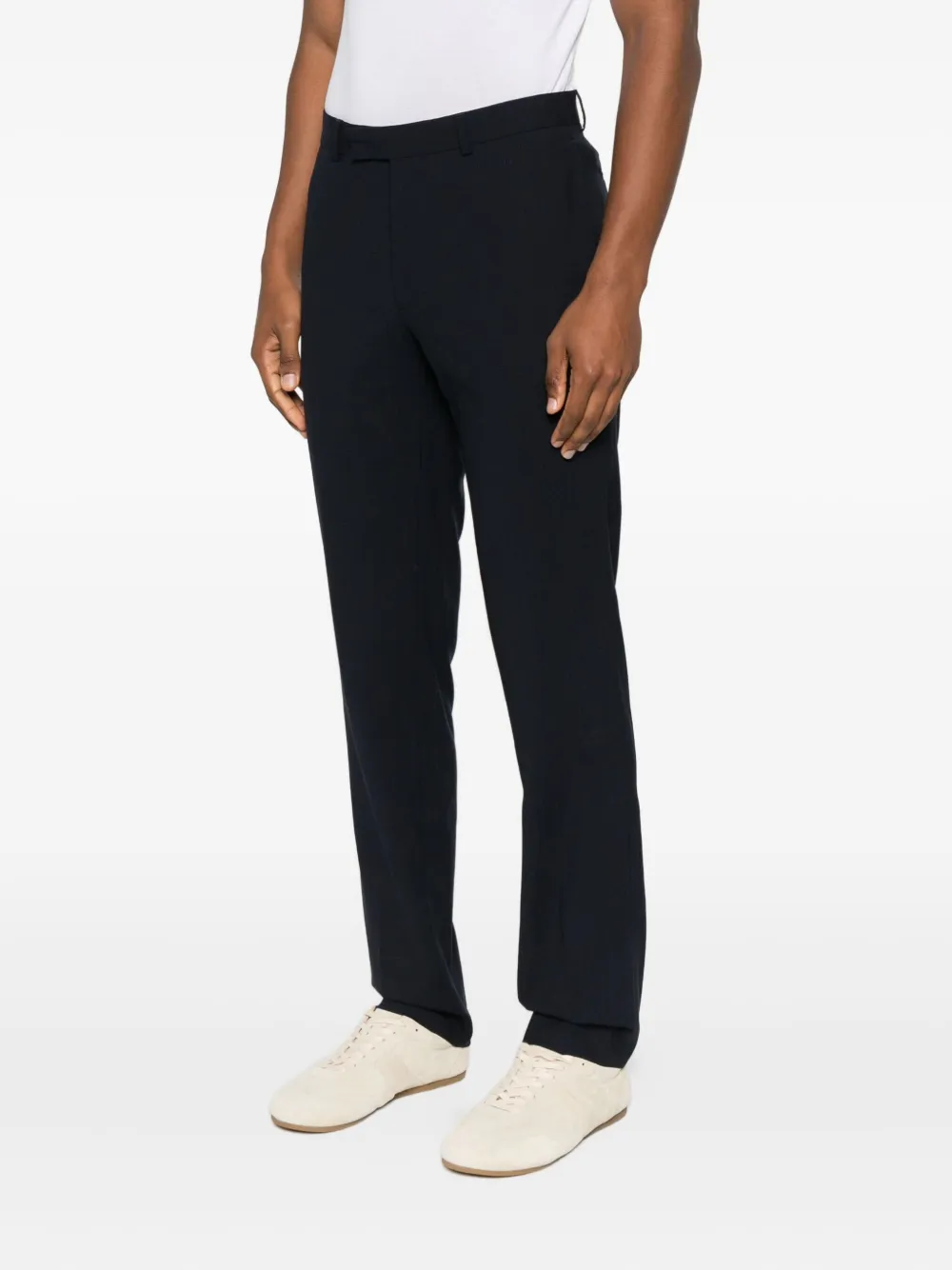  Sandro Mirco Check Tailored Trousers - Blue 