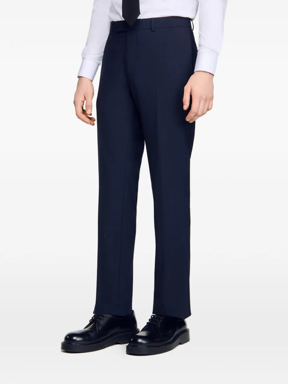 SANDRO Geruite pantalon Blauw