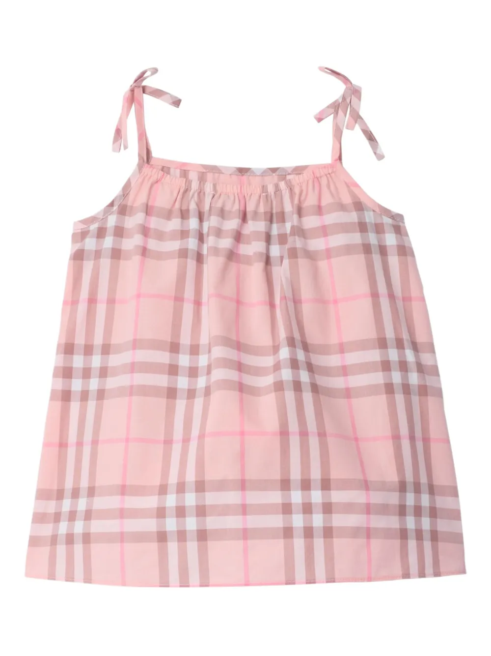 Burberry Kids Geruite jurk set - Roze