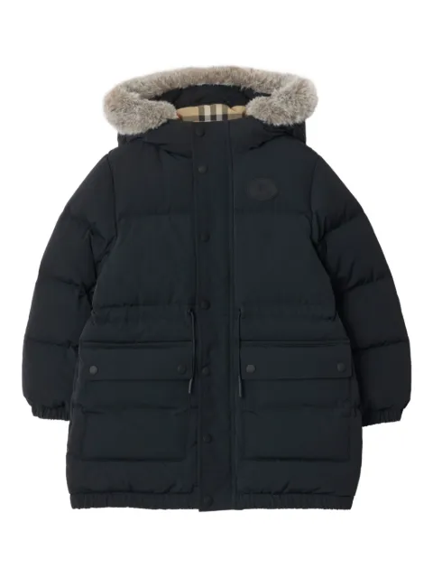 Burberry Kids abrigo capitonado con capucha