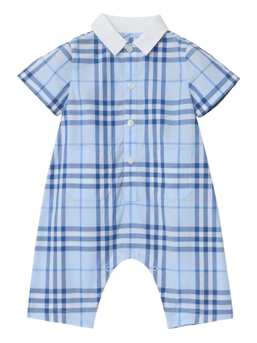 Burberry Kids Tutina a quadri - Blu