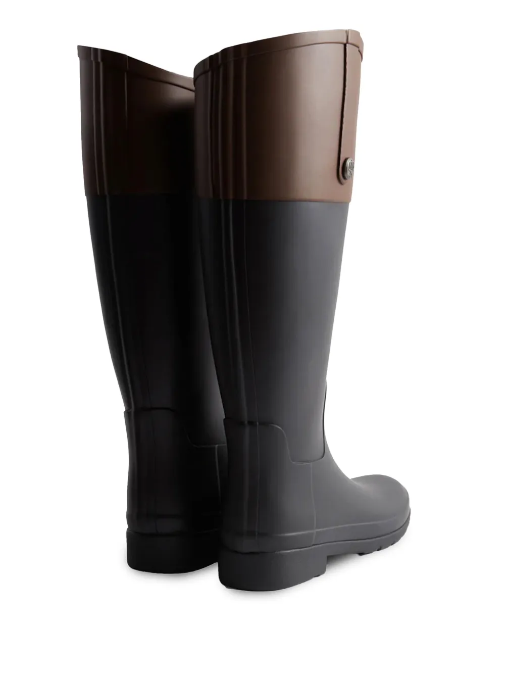 Hunter Laarzen met logopatch Zwart