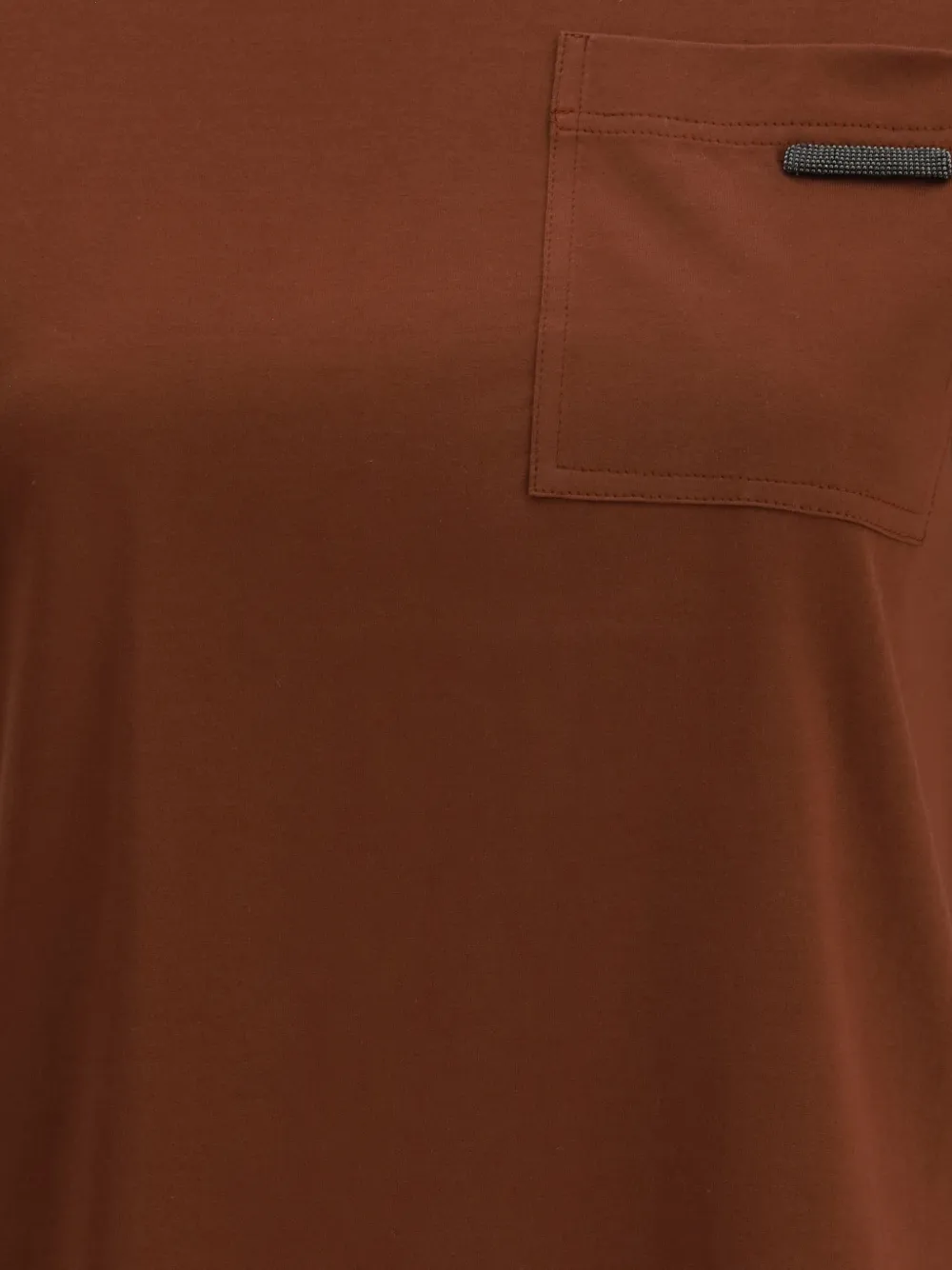 Brunello Cucinelli T-shirt verfraaid met monili Bruin